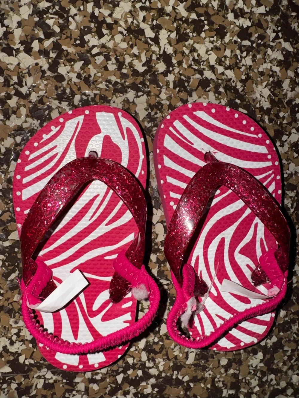 Toddler Girls Flip Flop Sandal Lot Size 6/7 & 7/8 Minnie Unicorn Hearts Zebra